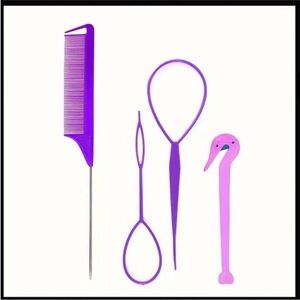 Purple and Pink Hair Styling Tools Set
